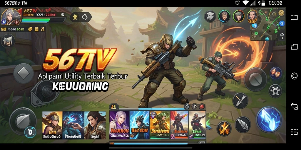 Screenshot utama 567TV menampilkan antarmuka yang intuitif dan menarik.