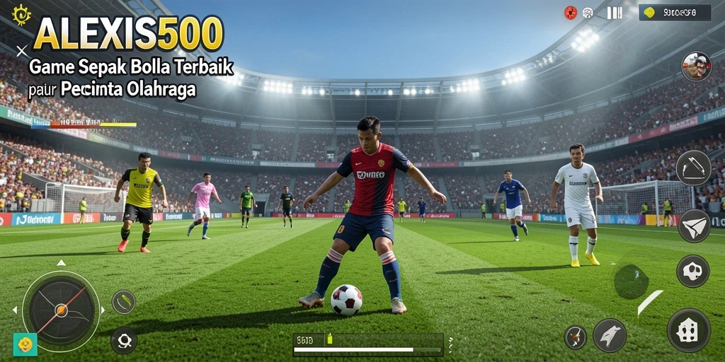 Tampilan aksi seru dalam permainan sepak bola di ALEXIS500.