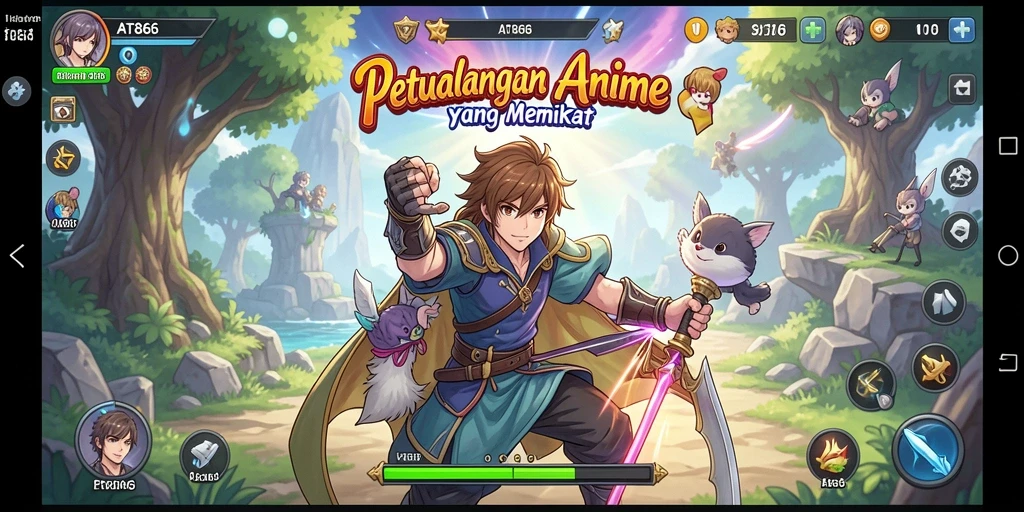 Tampilan menarik dari gameplay AT866 yang penuh aksi Anime.