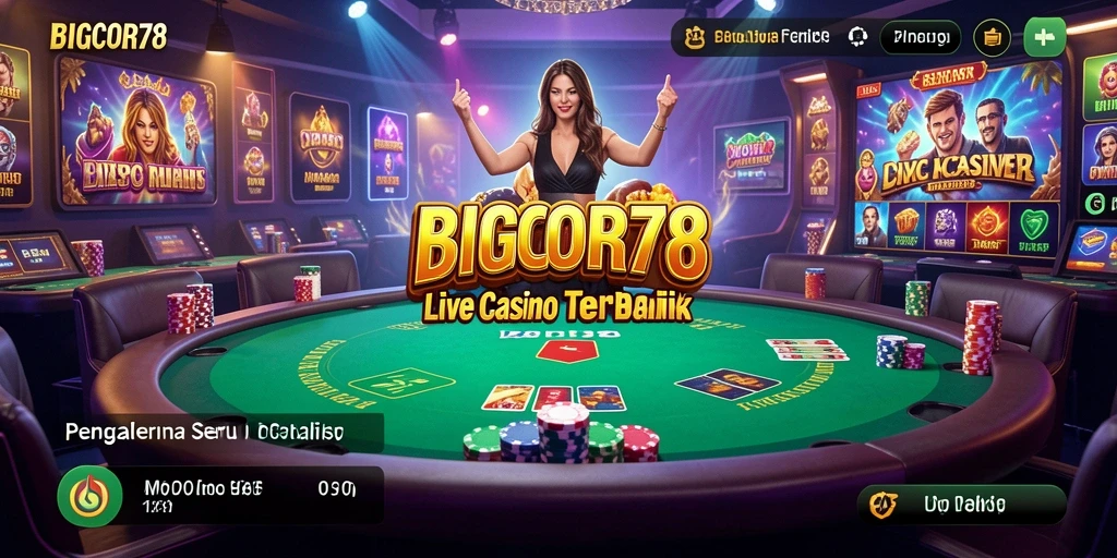 Screenshot gameplay BIGCOR78 menunjukkan keseruan permainan Live Casino.