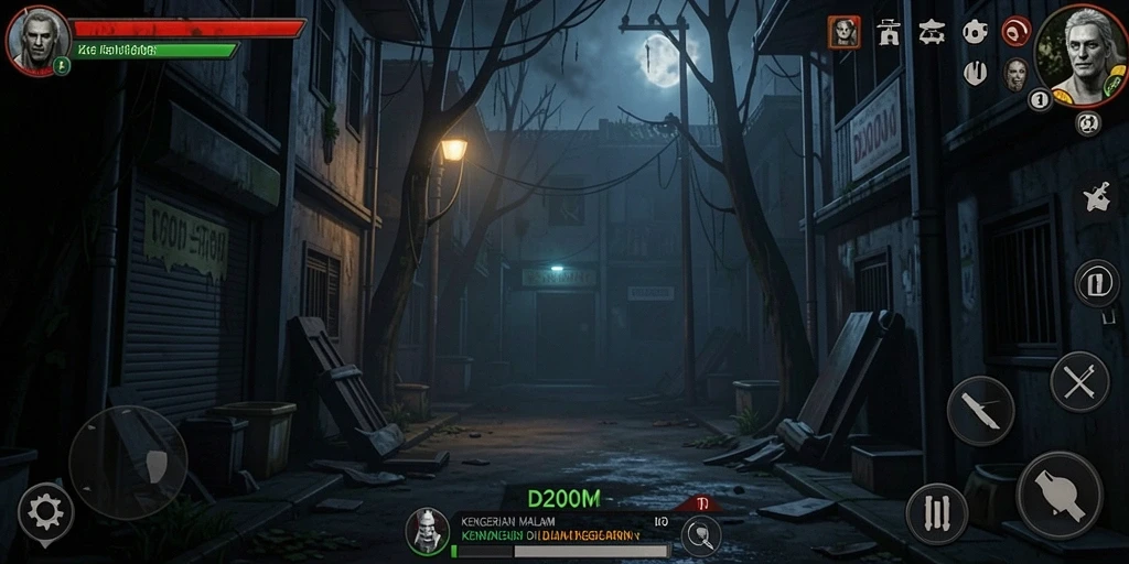 Screenshot menampilkan momen menegangkan dalam gameplay D200M.