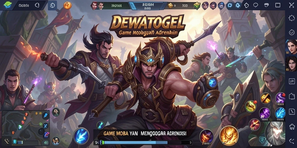 Screenshot gameplay seru DEWATOGEL dengan karakter yang beraksi.