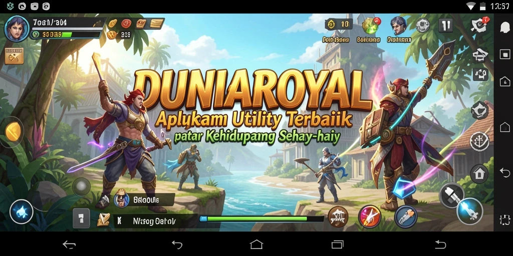 Tampilan utama DUNIAROYAL yang intuitif dan fungsional.