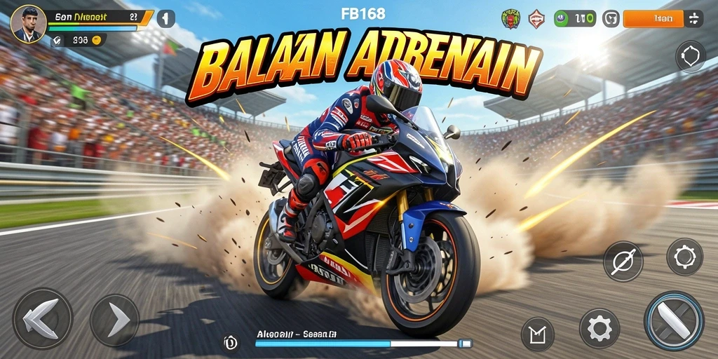 Gameplay seru di FB168 dengan balapan motor yang menegangkan.