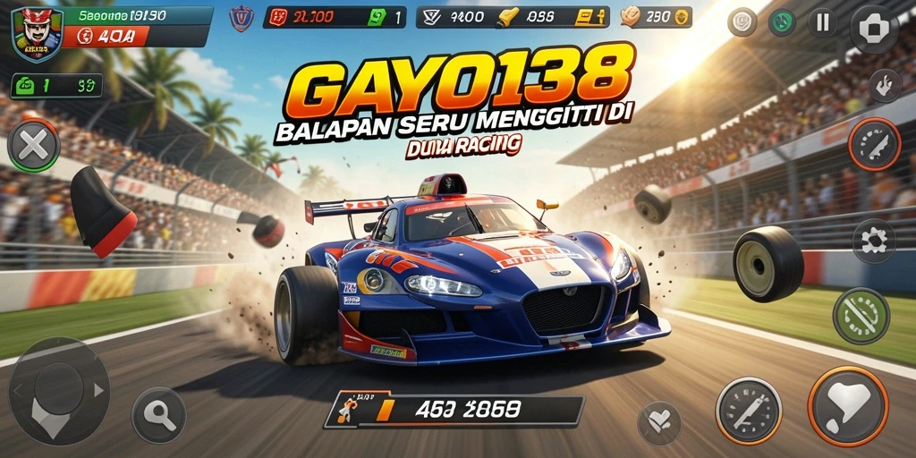 Tampilan menarik gameplay Racing GAYO138 dengan grafis yang memukau.