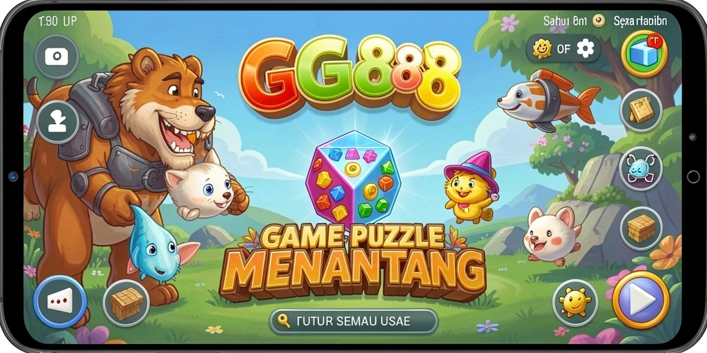 Screenshot GGG888 menampilkan gameplay Puzzle yang penuh tantangan.