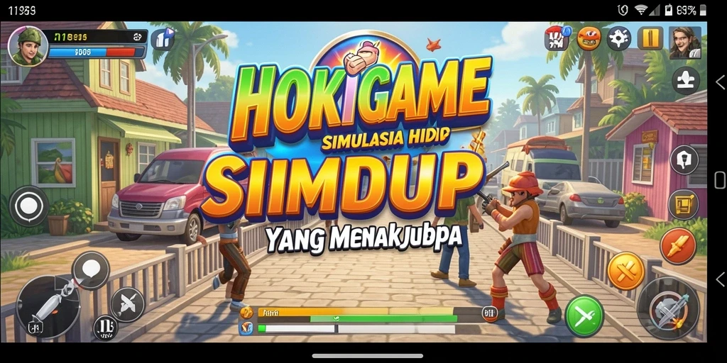 Tangkapan layar HOKIGAME menampilkan gameplay simulasi yang interaktif dan menarik.