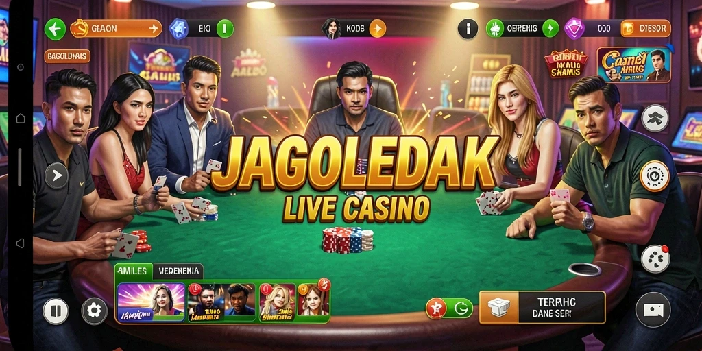 Tampilan gameplay seru dan interaktif dalam JAGOLEDAK Live Casino.