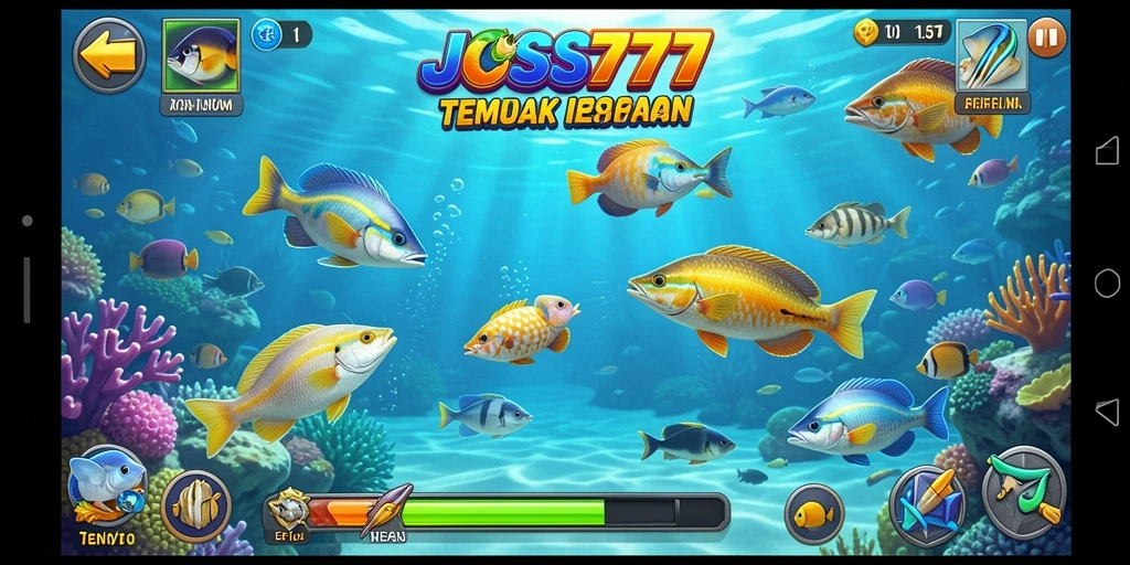 Tampilan screenshot JOSS777 yang menunjukkan keseruan gameplay Tembak Ikan.