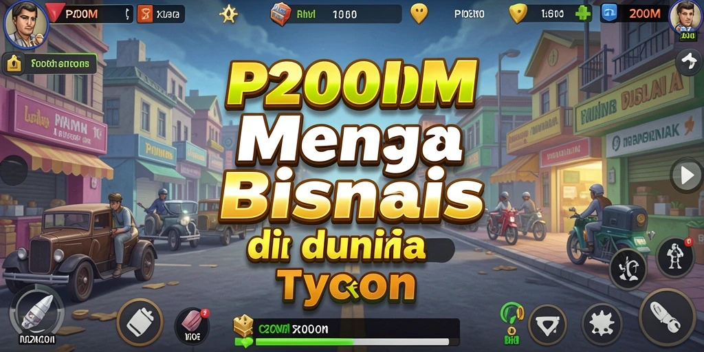 Screenshot P200M menunjukkan antarmuka gameplay yang seru dan dinamis.