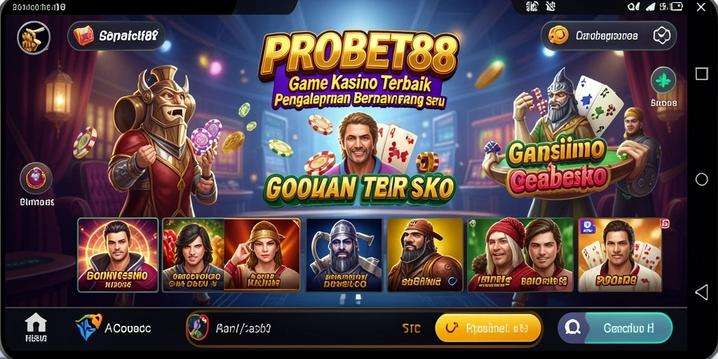 Menampilkan gameplay menarik dari PROBET88 dengan variasi permainan Kasino.