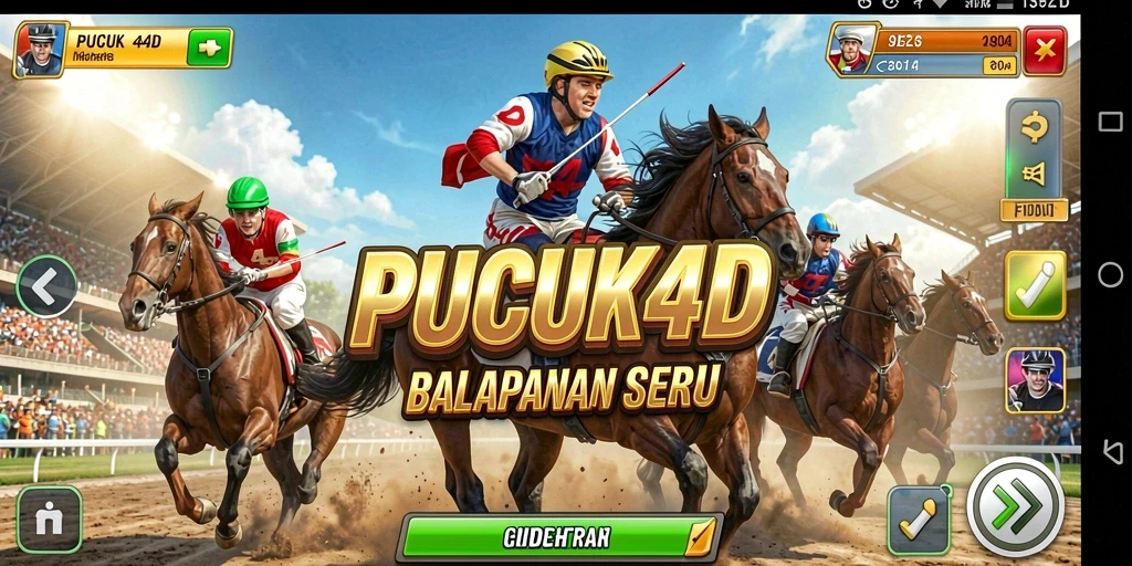 Gameplay PUCUK4D dengan balapan mobil yang cepat dan mendebarkan.