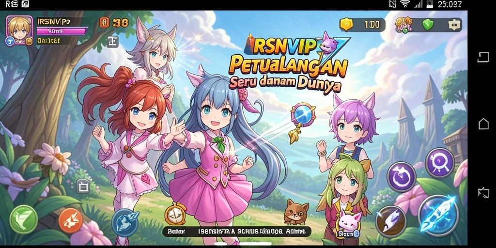Tampilan gameplay menarik dari RSNVIP7 dengan karakter anime.