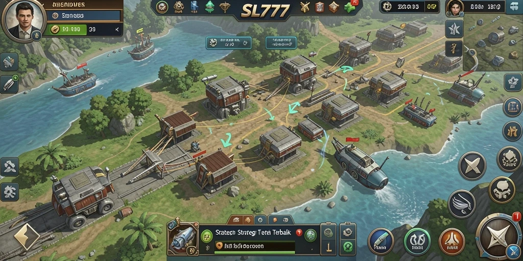 Tampilan gameplay SL777 menunjukkan pertarungan strategis yang mendebarkan.
