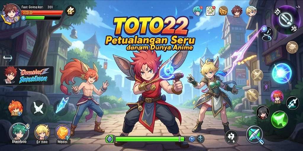 Screenshot gameplay TOTO22 menampilkan karakter dan pertarungan yang epik.