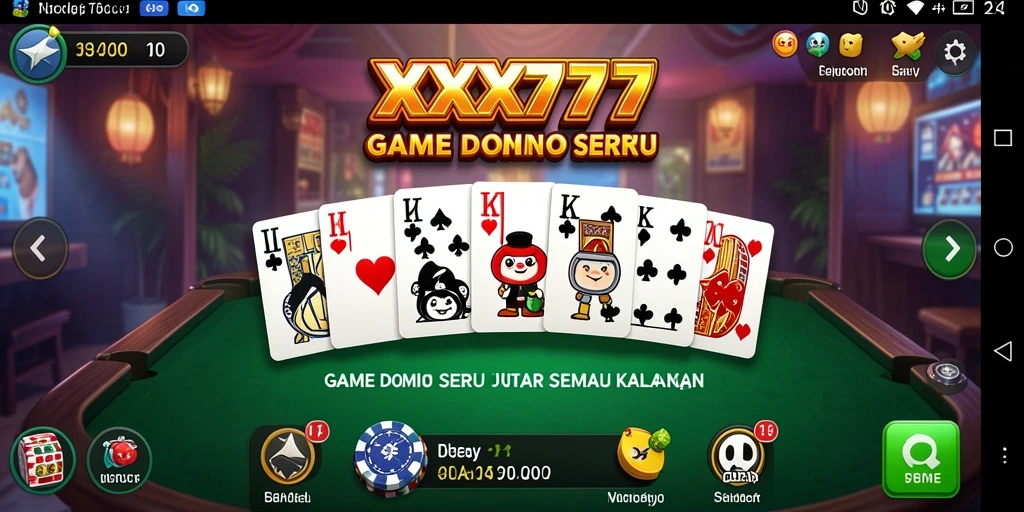 Tampilan gameplay seru dalam XXX777 yang menunjukkan intensitas permainan Domino.